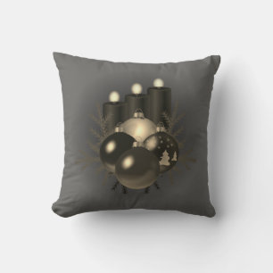 Grey Grey reversible Christmas Throw Pillow