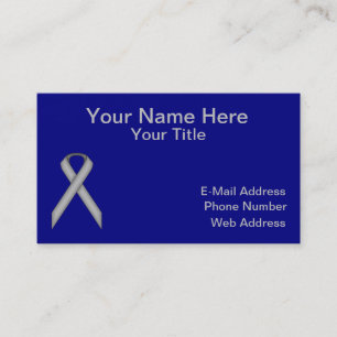 Grey / Grey Standard Ribbon by Kenneth Yoncich Business Card