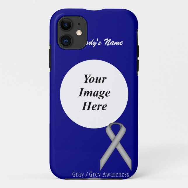 Grey / Grey Standard Ribbon by Kenneth Yoncich Case-Mate iPhone Case (Back)