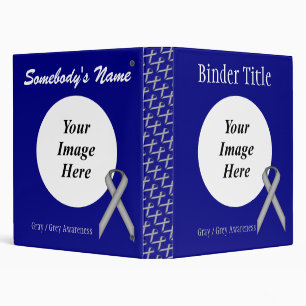 Grey / Grey Standard Ribbon Template by K Yoncich Binder