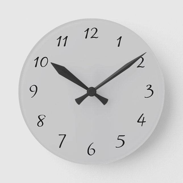Grey / Grey Template Round Clock (Front)
