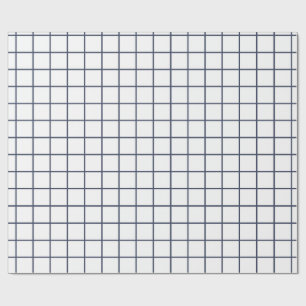 Grey grid pattern wrapping paper