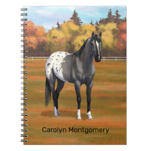 Grey Grulla Appaloosa Quarter Horse Stallion Notebook