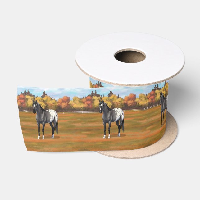 Grey Grulla Appaloosa Quarter Horse Stallion Satin Ribbon (Spool)