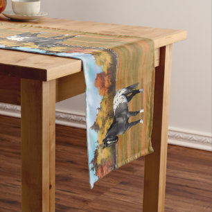 Grey Grulla Appaloosa Quarter Horse Stallion Short Table Runner