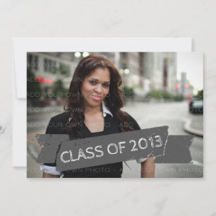 Grey Grunge Banner 2013 Grad Invitation
