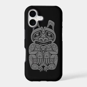 Grey Haida Spirit Bear on Black
