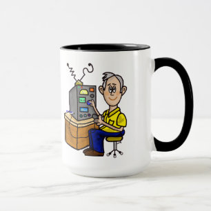 Grey Hair Ham Radio Operator Mug  Customize It!