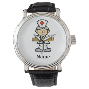 Grey Hair Male Nurse Watch Customize It!