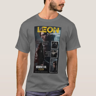 Grey Half Sleeve T-Shirt With Resident Evil Design