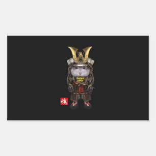 Grey  Hamster With Japanese Samurai Sticker