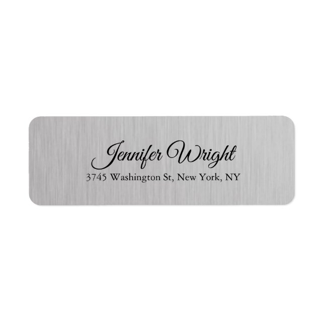 Grey Handwriting Elegant Plain Modern Design (Front)