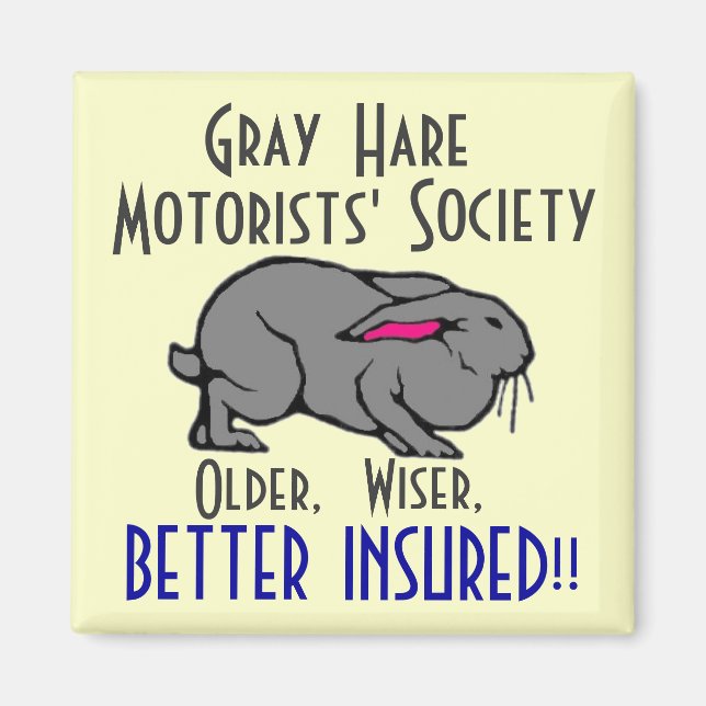 Grey Hare Motorists' Society Magnet (Front)
