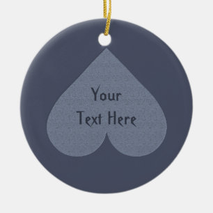 Grey Heart Anti-Valentine custom ornament