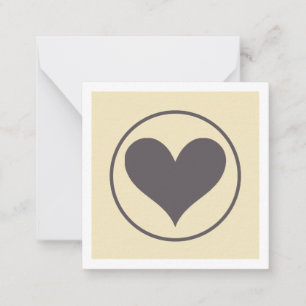 Grey heart card