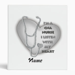 Grey Heart CNA Nurse Binder