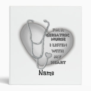 Grey heart Geriatric Nurse Binder