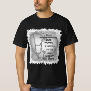 Grey Heart Health Care Nurse T-Shirt