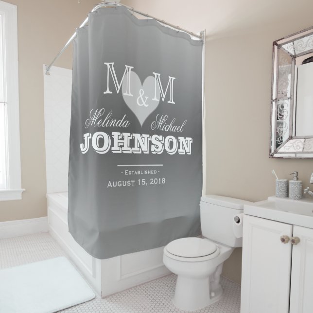 Grey Heart Monogram Wedding (In Situ)