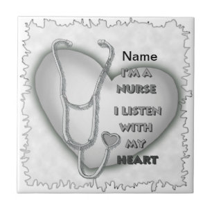 Grey Heart Nurse Tile