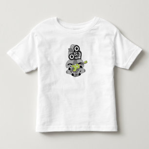 Grey Hei Tiki green Ukulele shirt