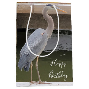 Grey Heron Medium Gift Bag