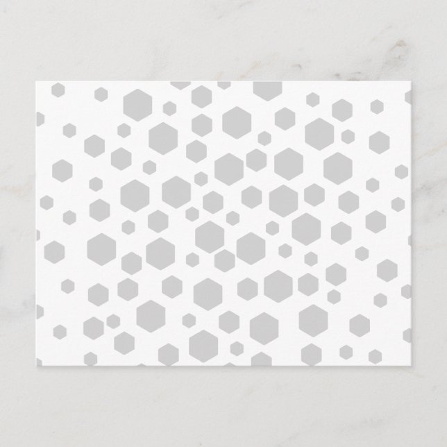 Grey Hexagons. Postcard (Front)