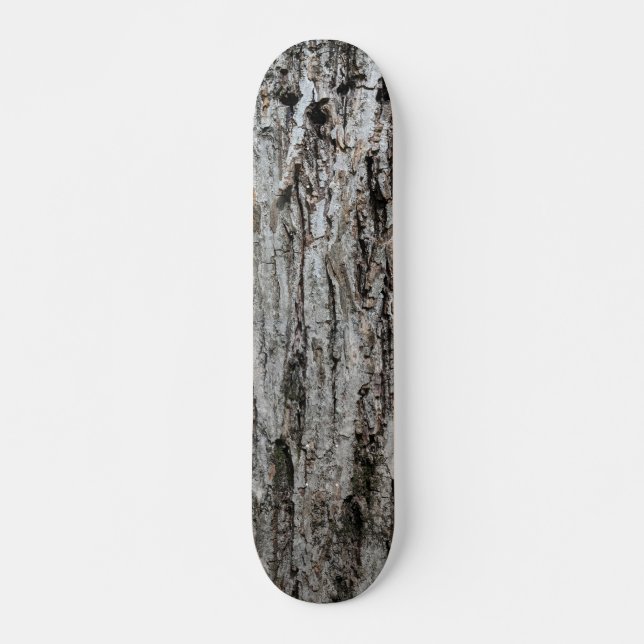 Grey hickory bark (Carya glabra) Skateboard (Front)