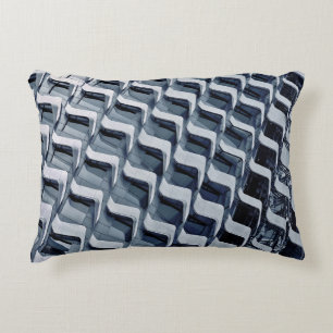 Grey high-rise building accent pillow