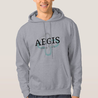 Grey Hoodie - Layered teal logo