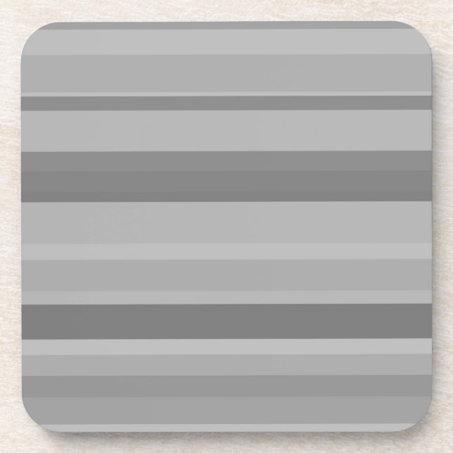 Grey horizontal stripes coaster (Front)