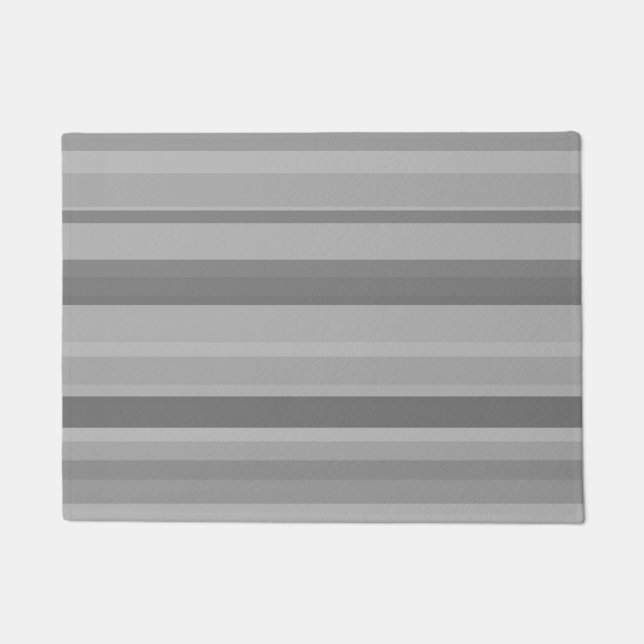Grey horizontal stripes doormat (Front)