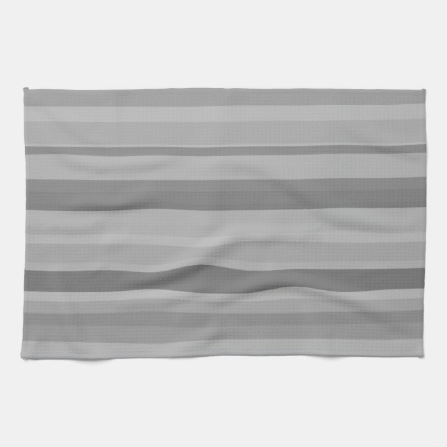 Grey horizontal stripes kitchen towel (Horizontal)