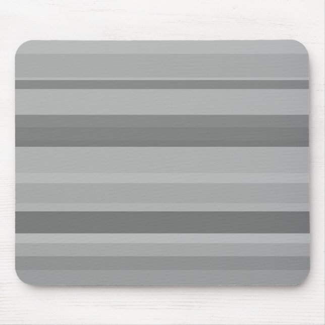 Grey horizontal stripes mouse pad (Front)