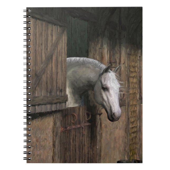 Grey Horse at the Stable Door Notebook (Front)