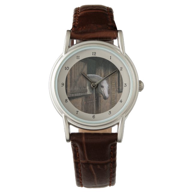 Grey Horse at the Stable Door Watch (Front)