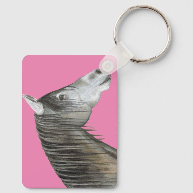Grey Horse Keychain (Back)