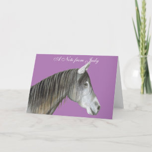 Grey Horse Note Card