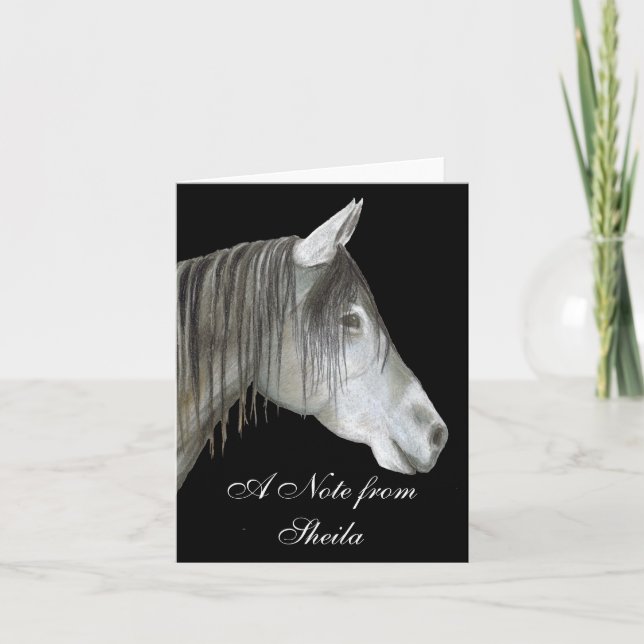 Grey Horse Note Card (Front)