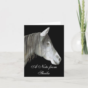 Grey Horse Note Card
