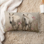 Grey Horses Pink Flowers Oil Painting Lumbar Pillow<br><div class="desc">Add elegance to your space with our Grey Horses Pink Flowers Oil Painting Lumbar Pillow. Featuring graceful horses and delicate pink blossoms,  this pillow blends artistic charm with cozy comfort. Perfect for sofas or beds,  it brings a touch of serene beauty to your decor.</div>