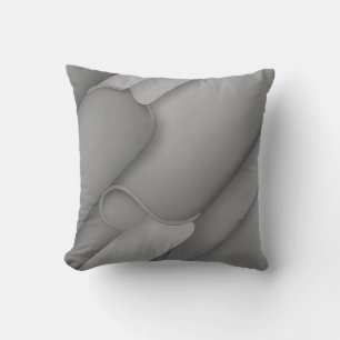 Grey Hues Modern Art Solid Slate Side Throw Pillow