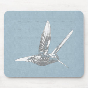 Grey Hummingbird Mousepad