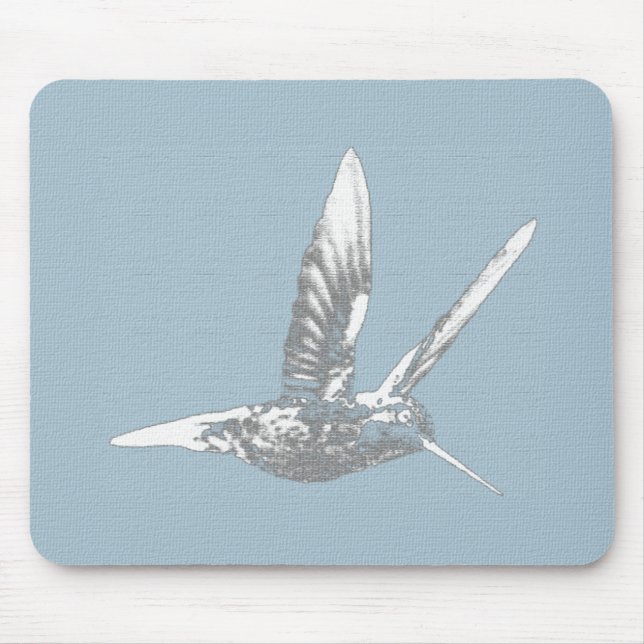 Grey Hummingbird Mousepad (Front)