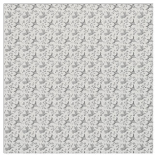 Grey hummingbird. Neutral boho watercolor colibri  Fabric