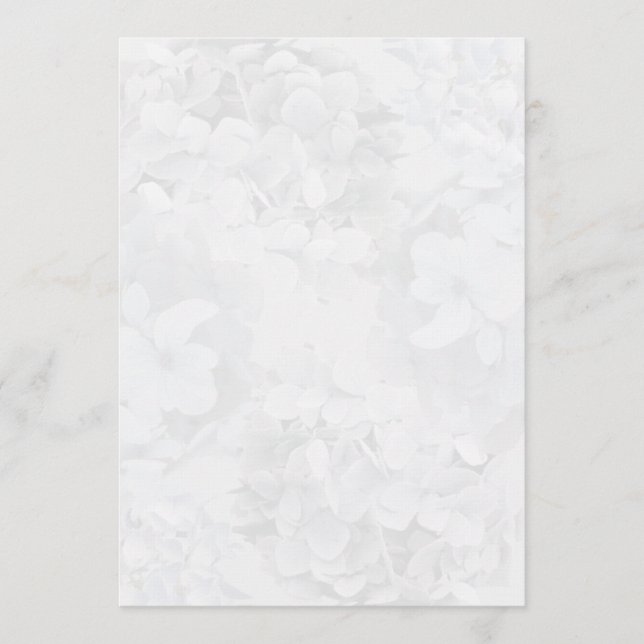 Grey Hydrangea Floral Program Fan Paper (Front)