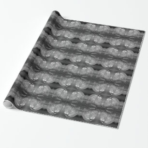 Grey ice bubble design wrapping paper