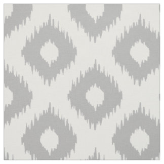 Grey Ikat Pattern Fabric