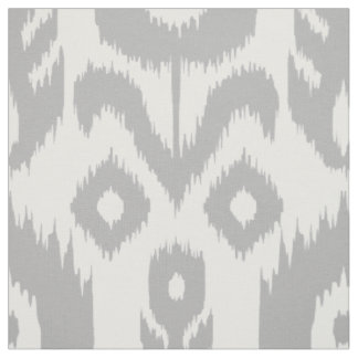 Grey Ikat Pattern Fabric