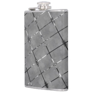 Grey image divided into rectangle, brightness wire hip flask